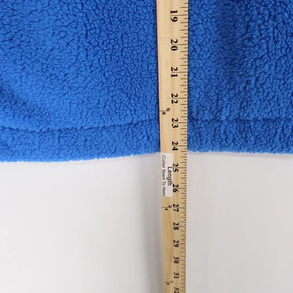 Free People Scout It Out Vest Womens XS Cobalt Blue Fleece Snap Front Boxy Fit - Picture 10 of 11